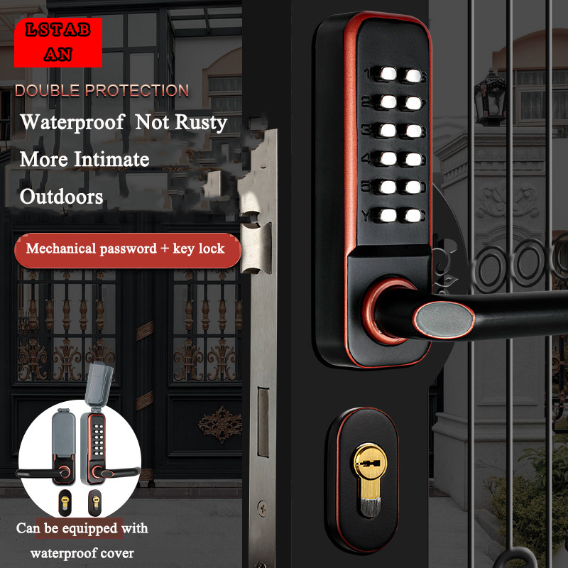 Smart Garden Gate Lock - Double-sided Split Keyboard Waterproof Door Lock