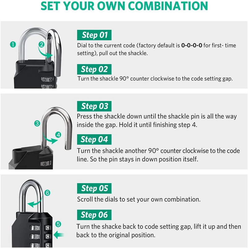 Outdoor Security Combination P - Smart Garden Gate Lock 评论和价格