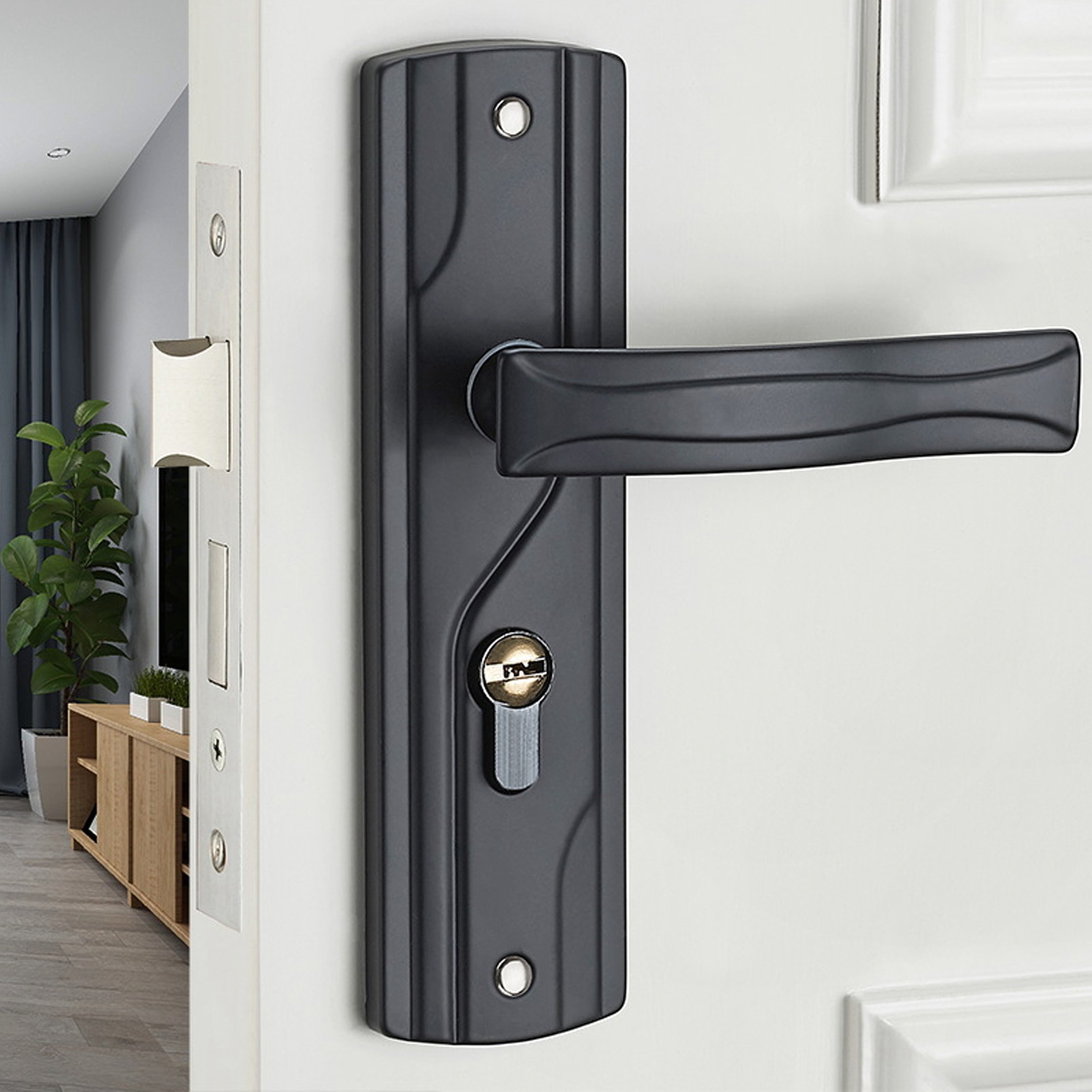 Door Handle Lock Manganese Ste - Smart Garden Gate Lock 评论和价格