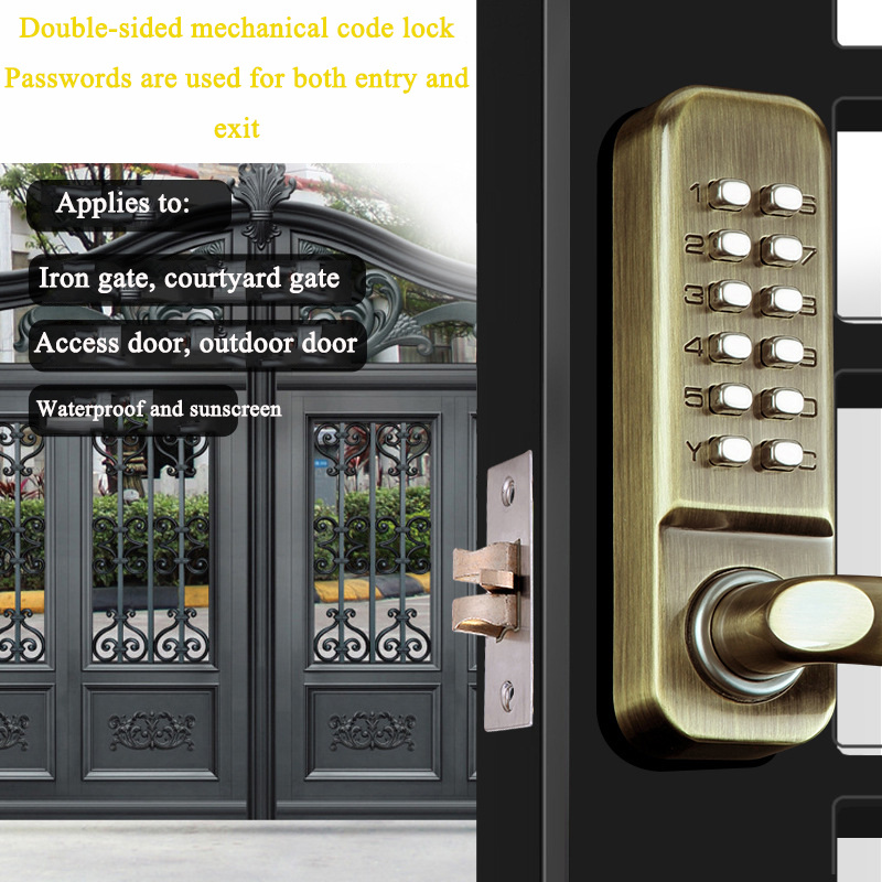 Double-sided Long Handle Keyle - Smart Garden Gate Lock 评论和价格