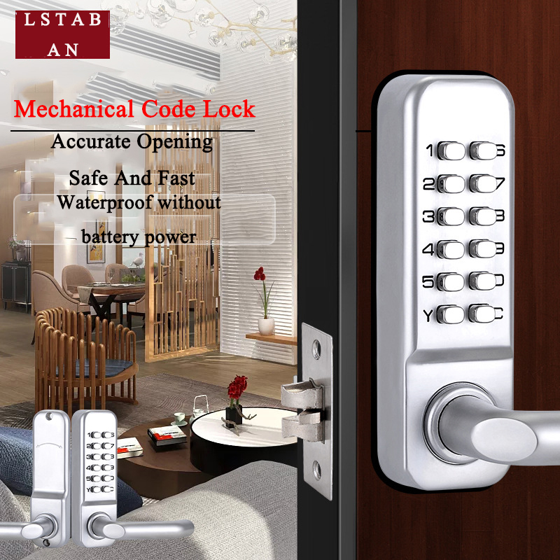 Silver Long Handle Keyless Mec - Smart Garden Gate Lock 评论和价格